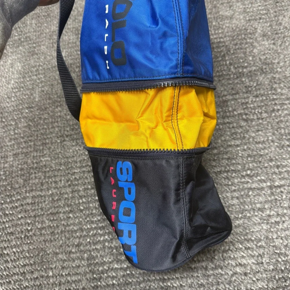 Polo Sport Ralph Lauren Expandable Shoulder Bag Blue Black‎ Nylon Crossbody